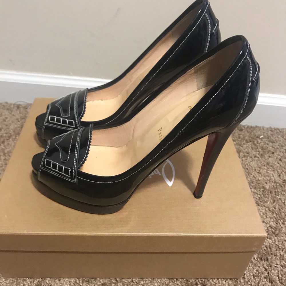 Lady Peep 150 Mini/Patent C by Christian Louboutun